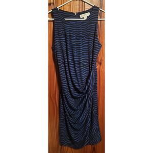 Michael Kors women’s blue zebra print dress sleeveless midi small